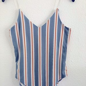 Bodysuit with vertical strips